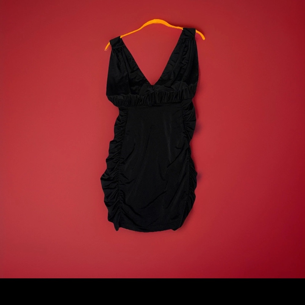 Caribbean Queen Women's Ruched Bodycon BLACK dress